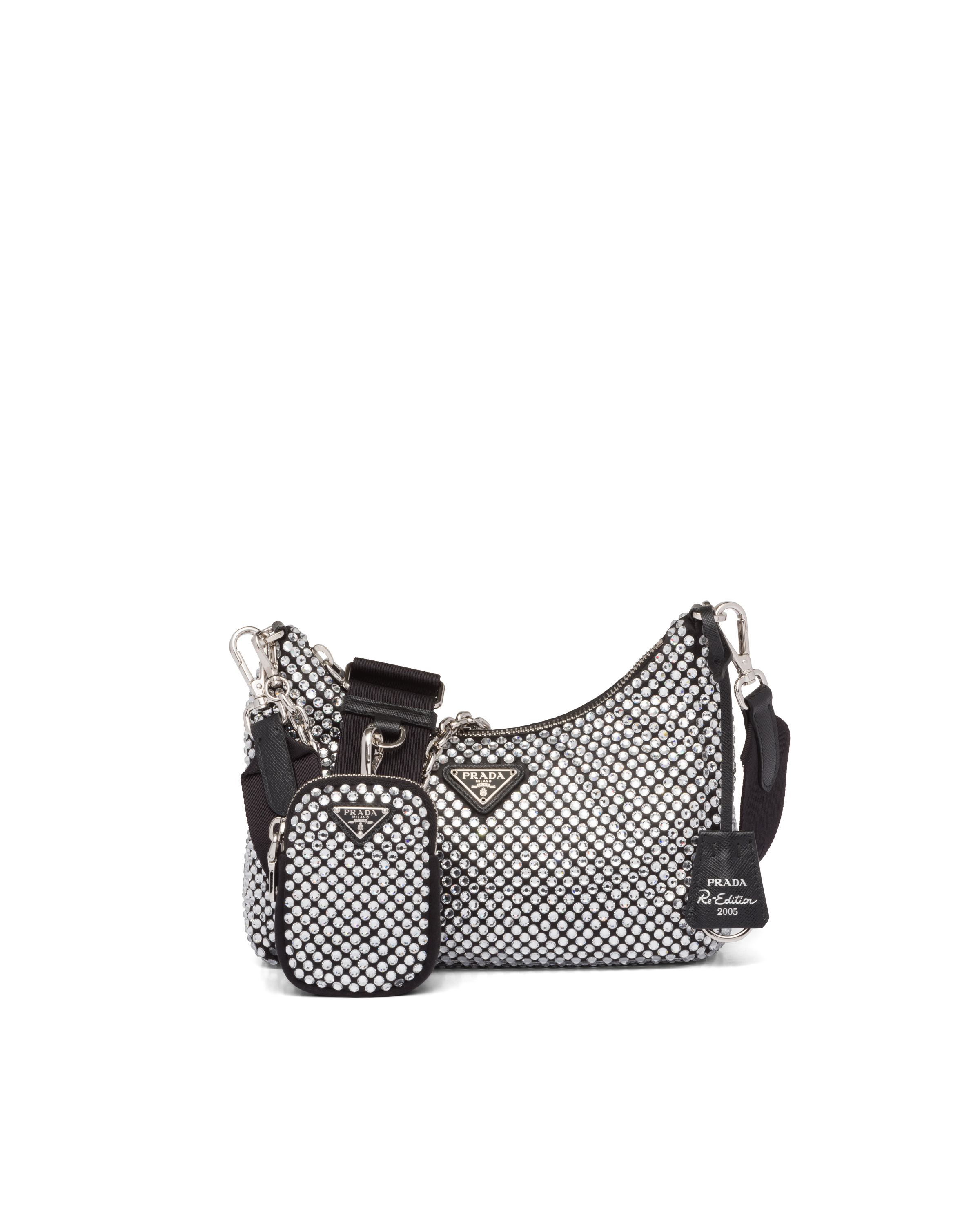 Prada satin bag embellished with crystals - Laxe Online