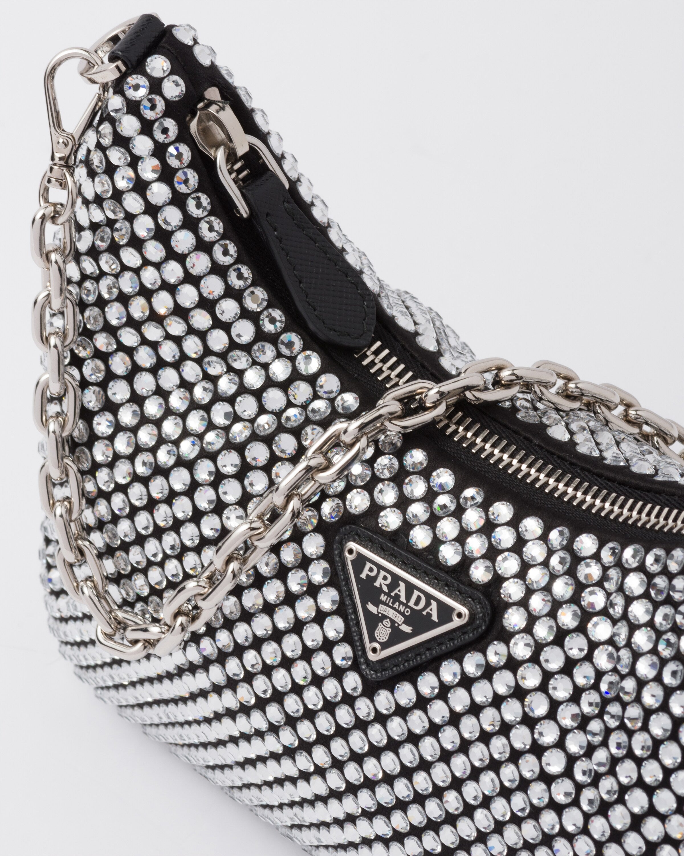 Prada satin bag embellished with crystals - Laxe Online