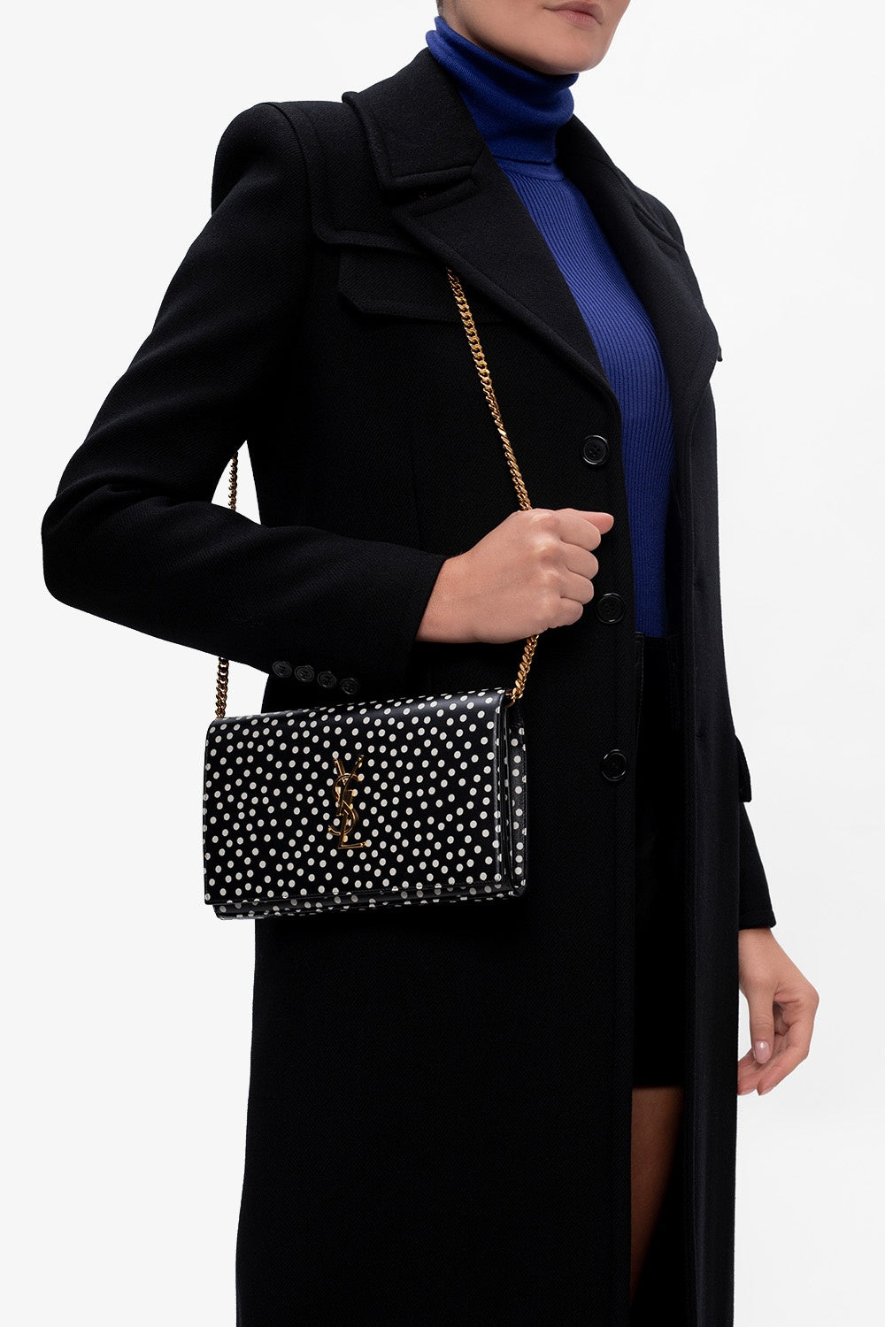 Black and cream polka dot shoulder bag - Laxe Online