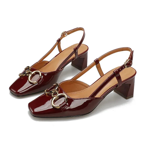 Fashion lady shoe Burgundy - Laxe Online