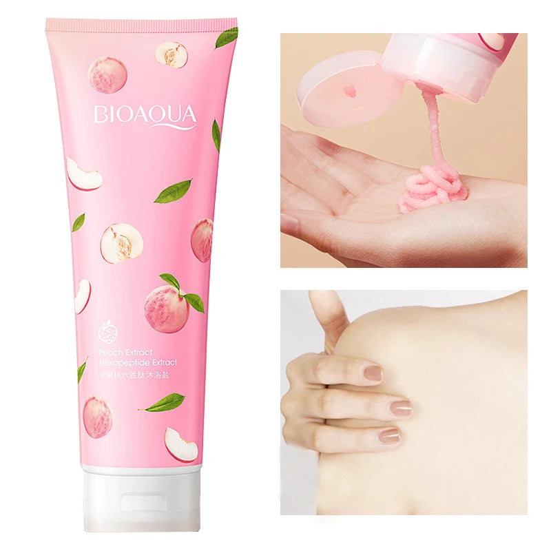 Boquanya Peach Hexapeptide Bath Salt 250g - Laxe Online