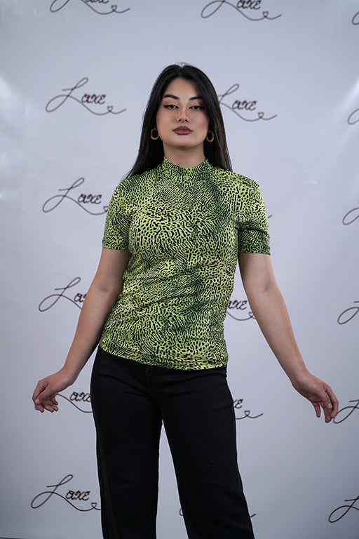 GREEN PRINT JUNGLE PATTERN - Laxe Online
