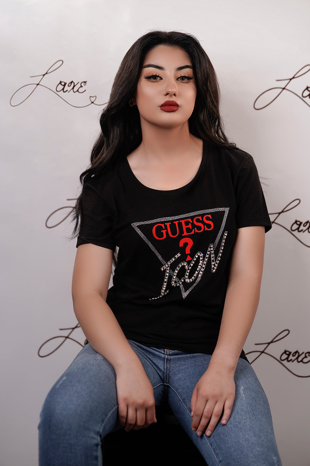Guess Women's T-Shirts Black - Laxe Online