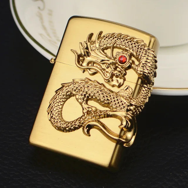 Dragon Lighter Metal Pocket Lighter - Laxe Online