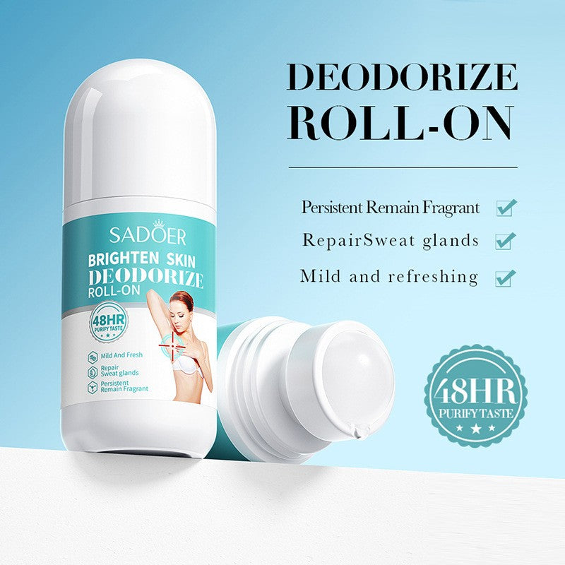 Rolling on deodorant