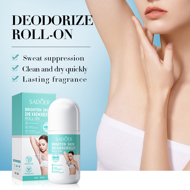 Rolling on deodorant