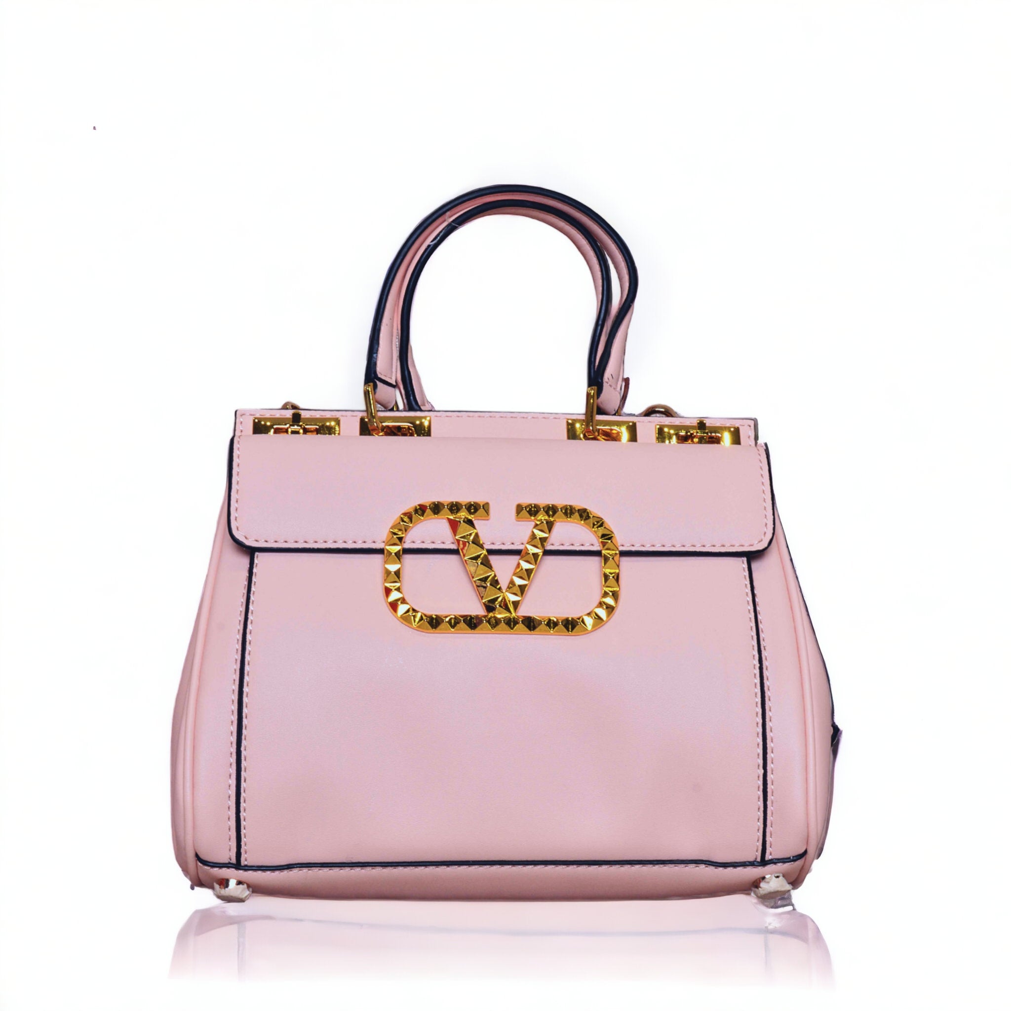 VLOGO leather shoulder bag Pink - Laxe Online