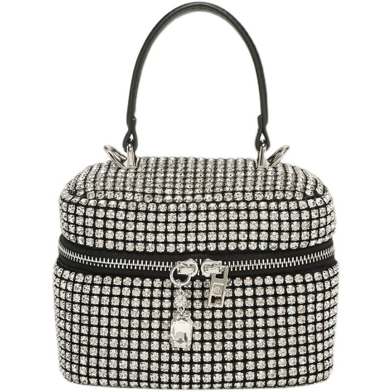 Silver Brooklyn Crystal Small Bag - Laxe Online