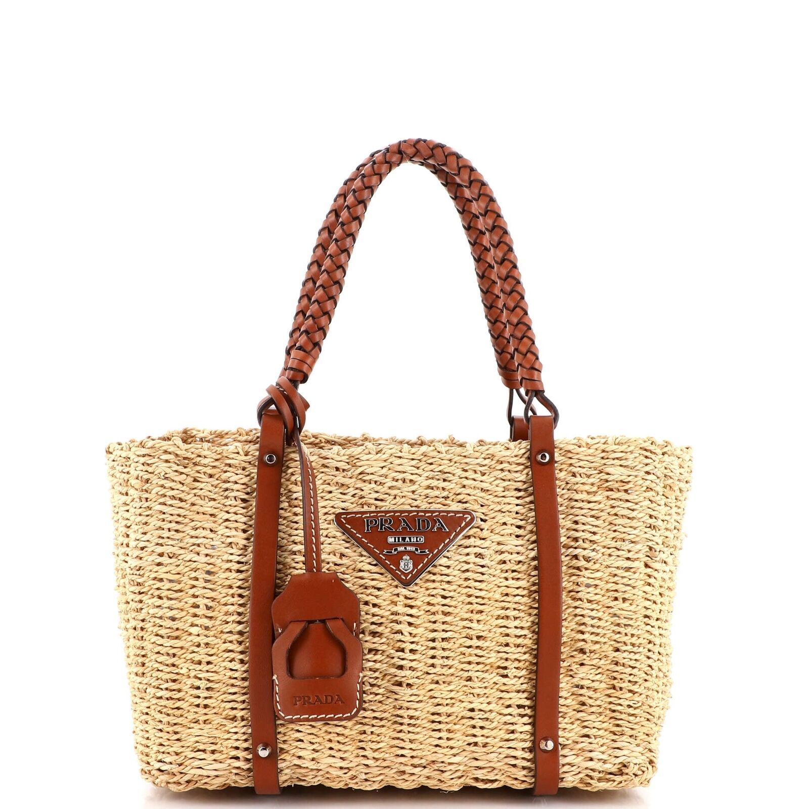 Prada beige raffia handbag - Laxe Online