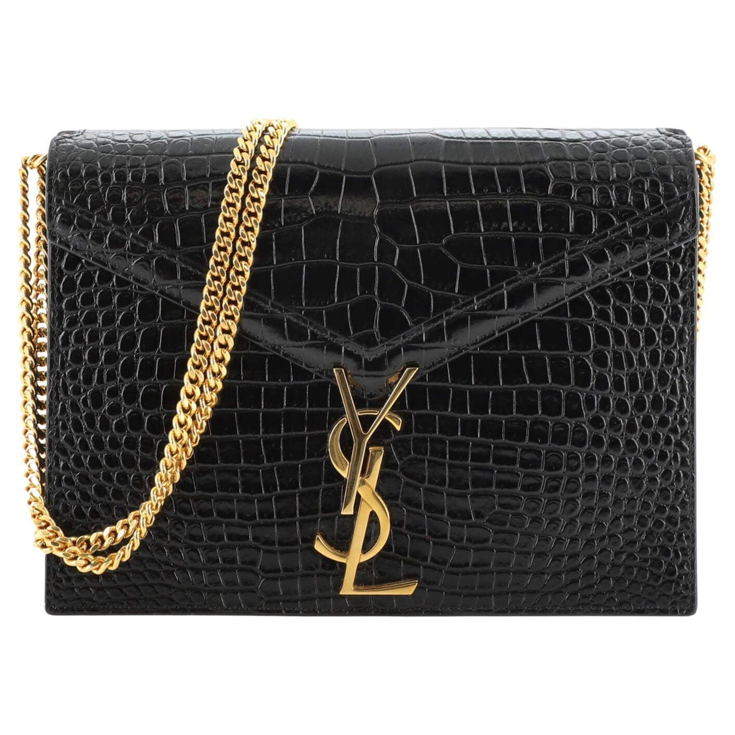 Cassandra bag in crocodile-embossed leather - Laxe Online