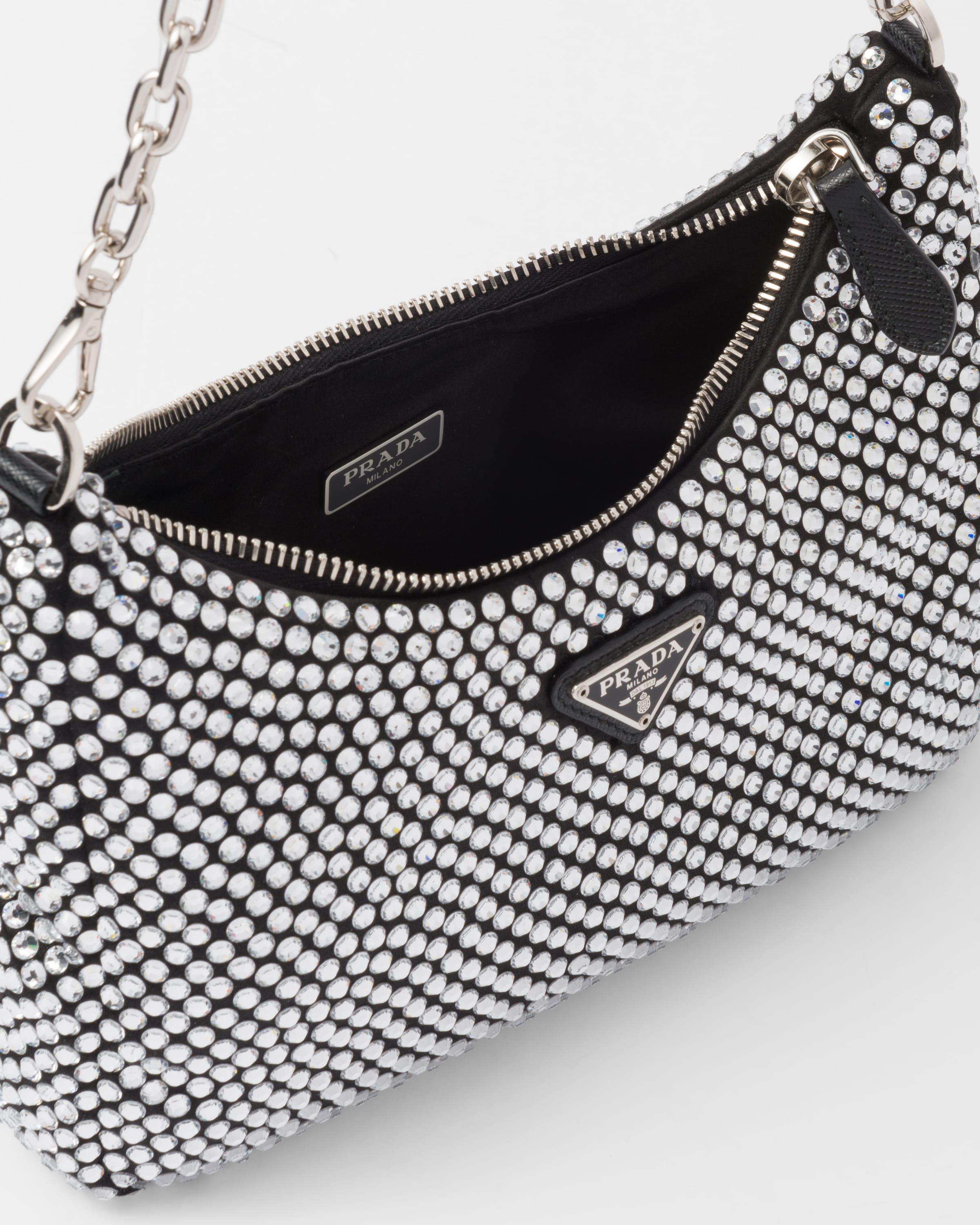 Prada satin bag embellished with crystals - Laxe Online