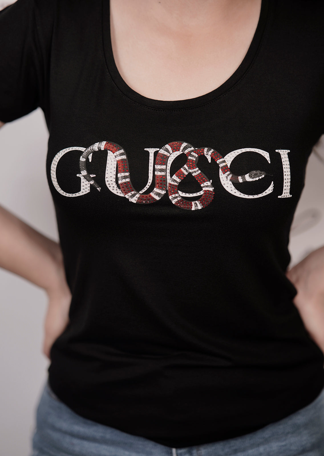 Gucci Women's T-Shirts Black - Laxe Online