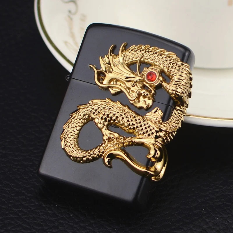 Dragon Lighter Metal Pocket Lighter - Laxe Online