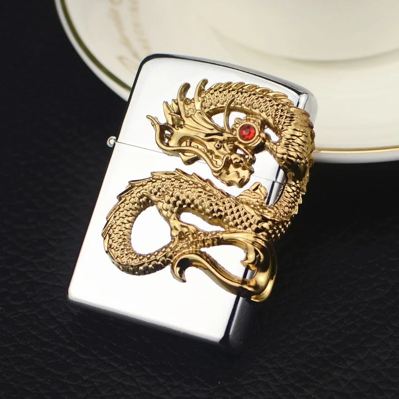Dragon Lighter Metal Pocket Lighter - Laxe Online