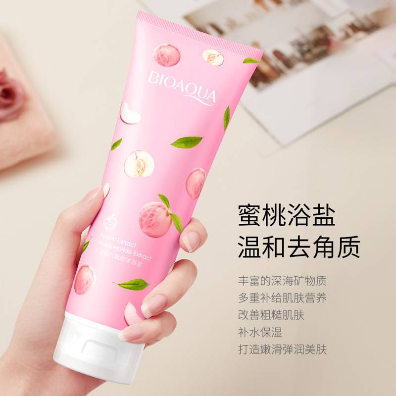 Boquanya Peach Hexapeptide Bath Salt 250g - Laxe Online