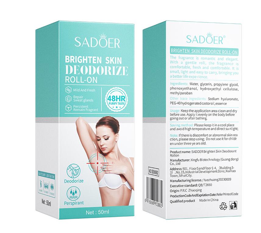 Rolling on deodorant