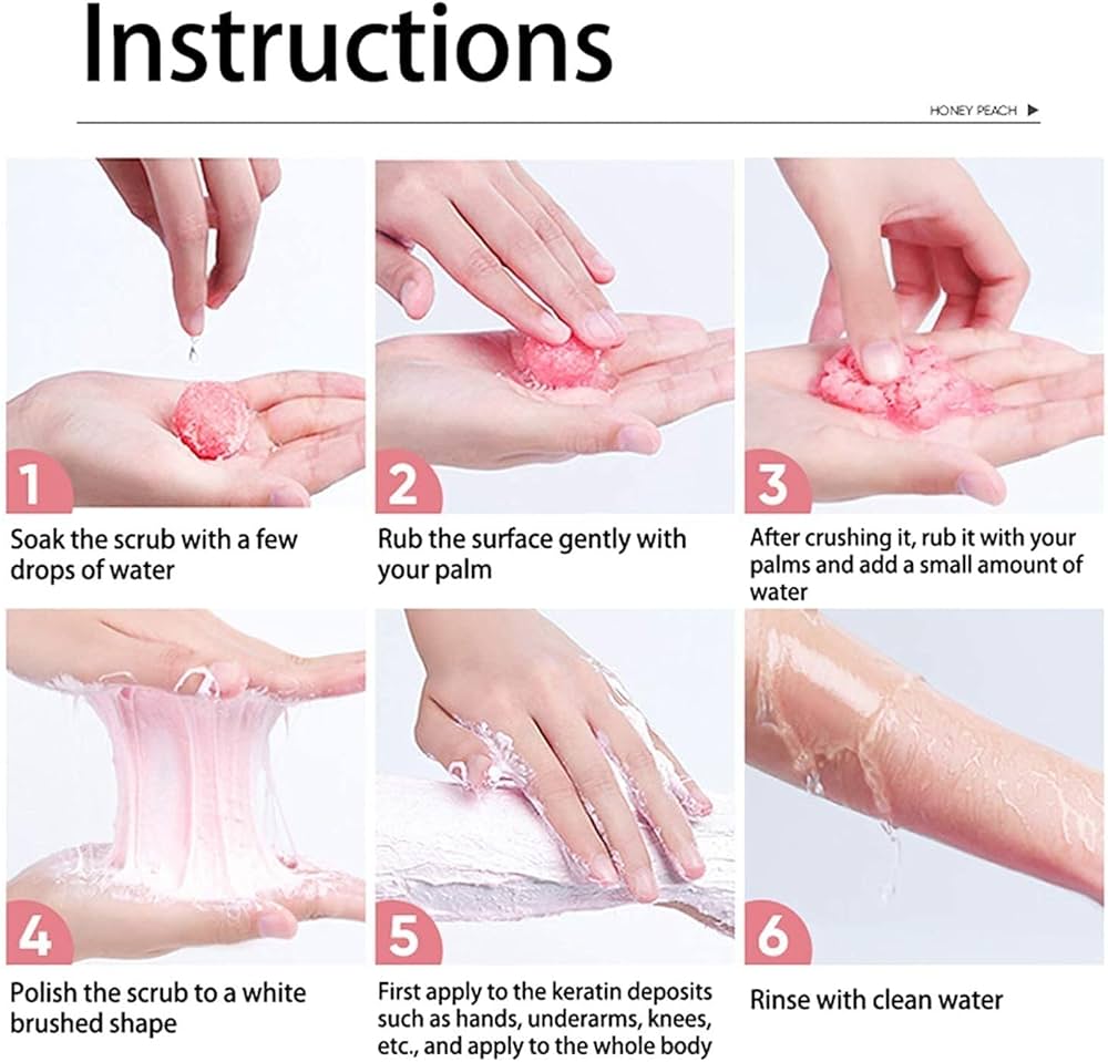 Peach body scrub