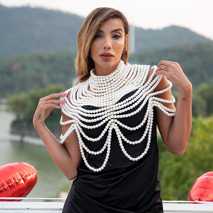 Suit Necklace Pearl Fashion Clothing
