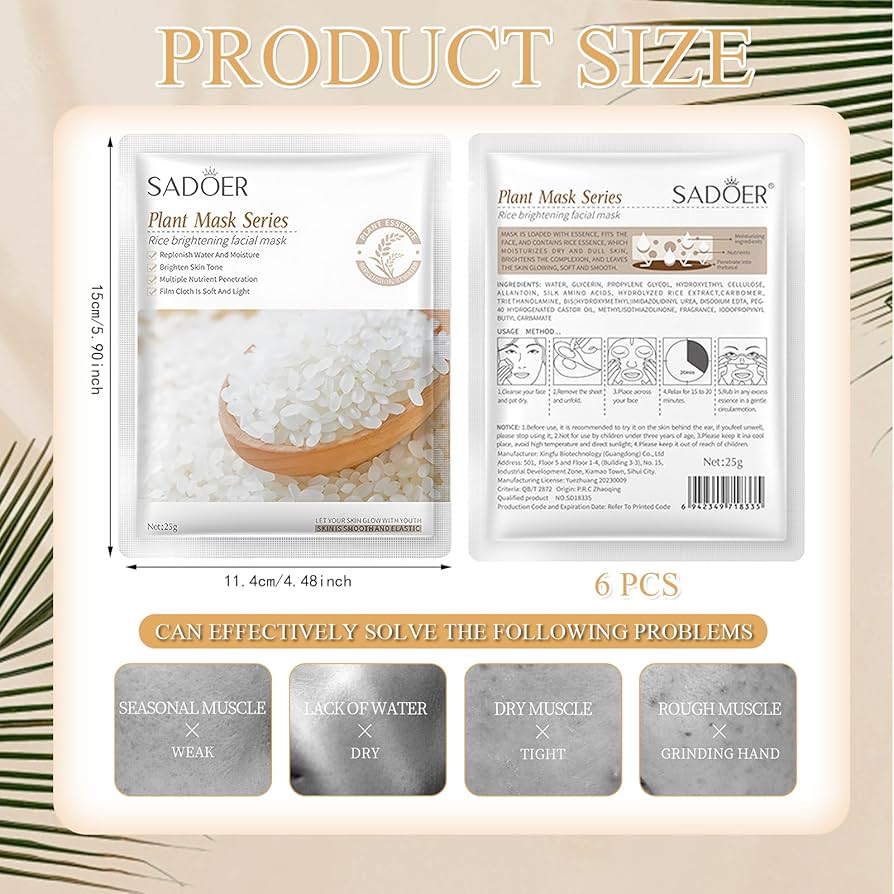 Rice face mask
