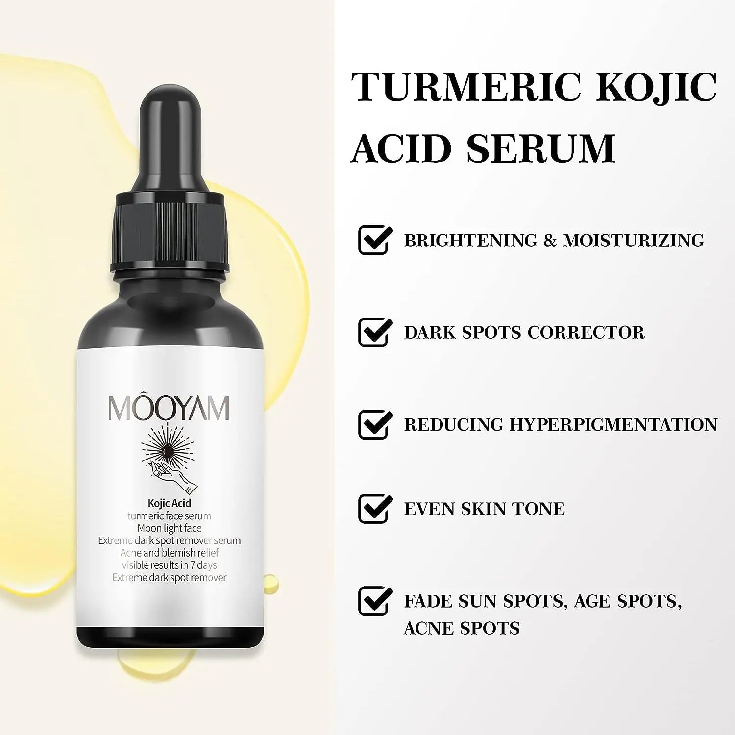 MOOYAM Kojic Turmeric Facial Serum - Laxe Online