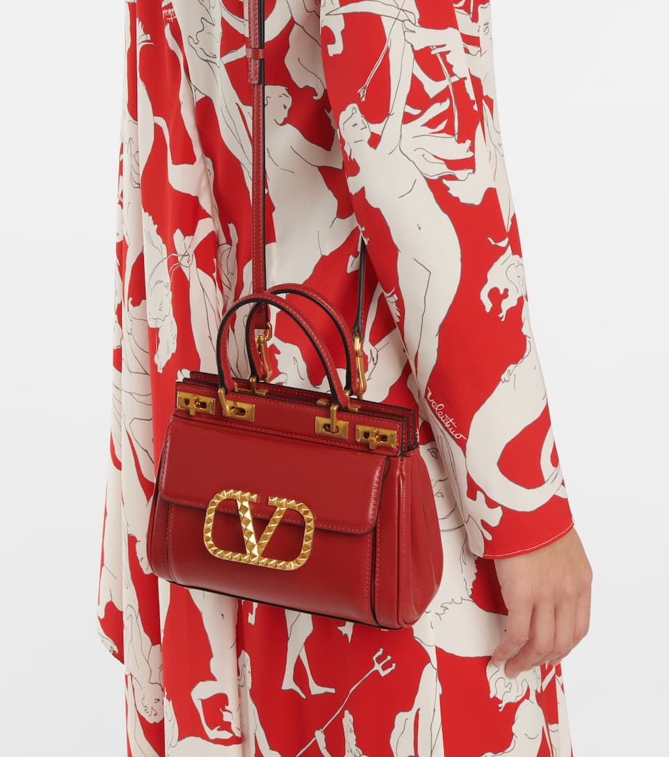 VLOGO leather shoulder bag red - Laxe Online