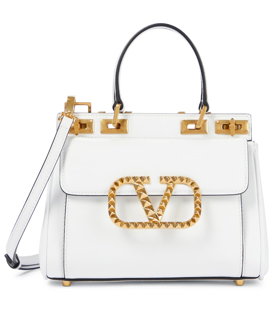 VLOGO leather shoulder bag white - Laxe Online