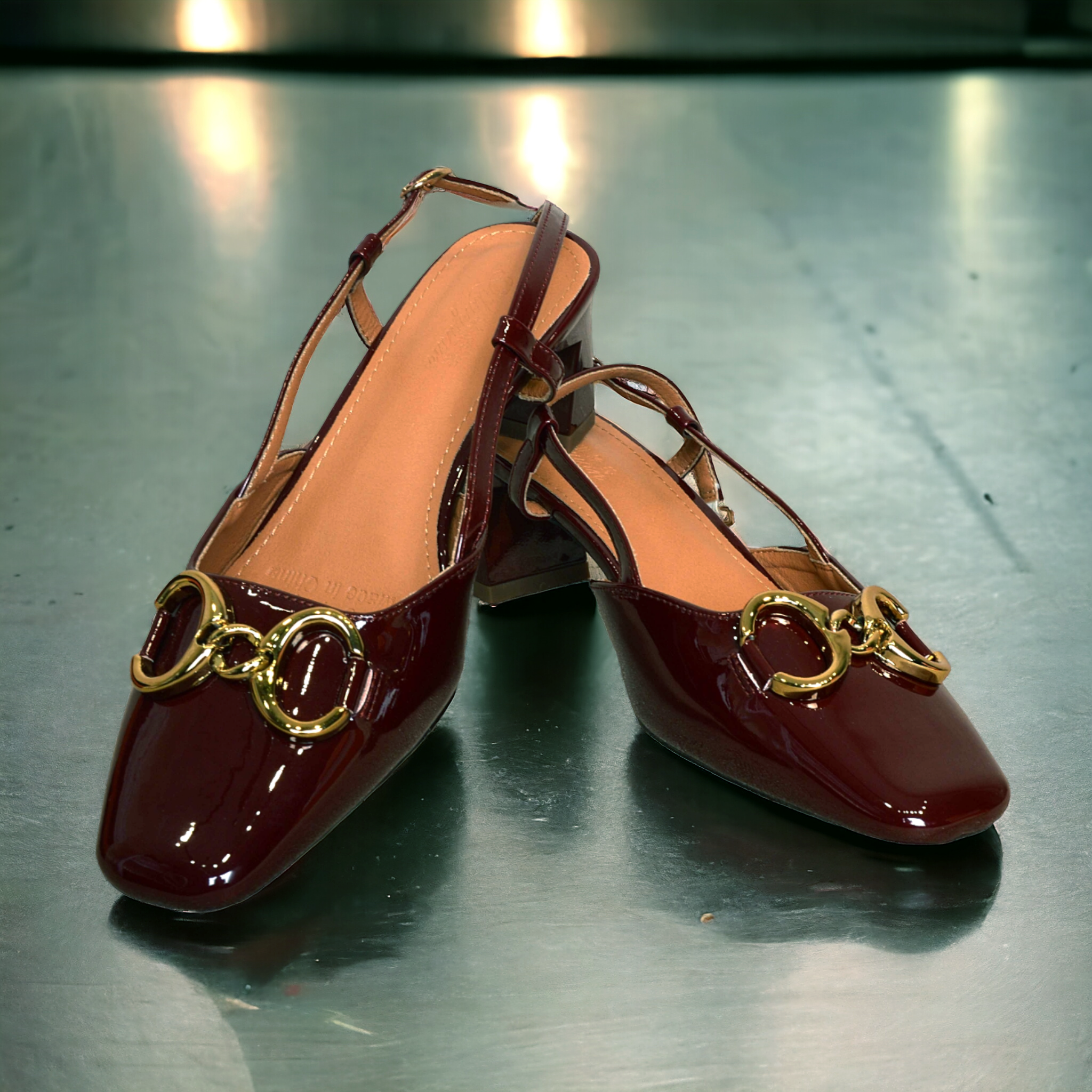 Fashion lady shoe Burgundy - Laxe Online