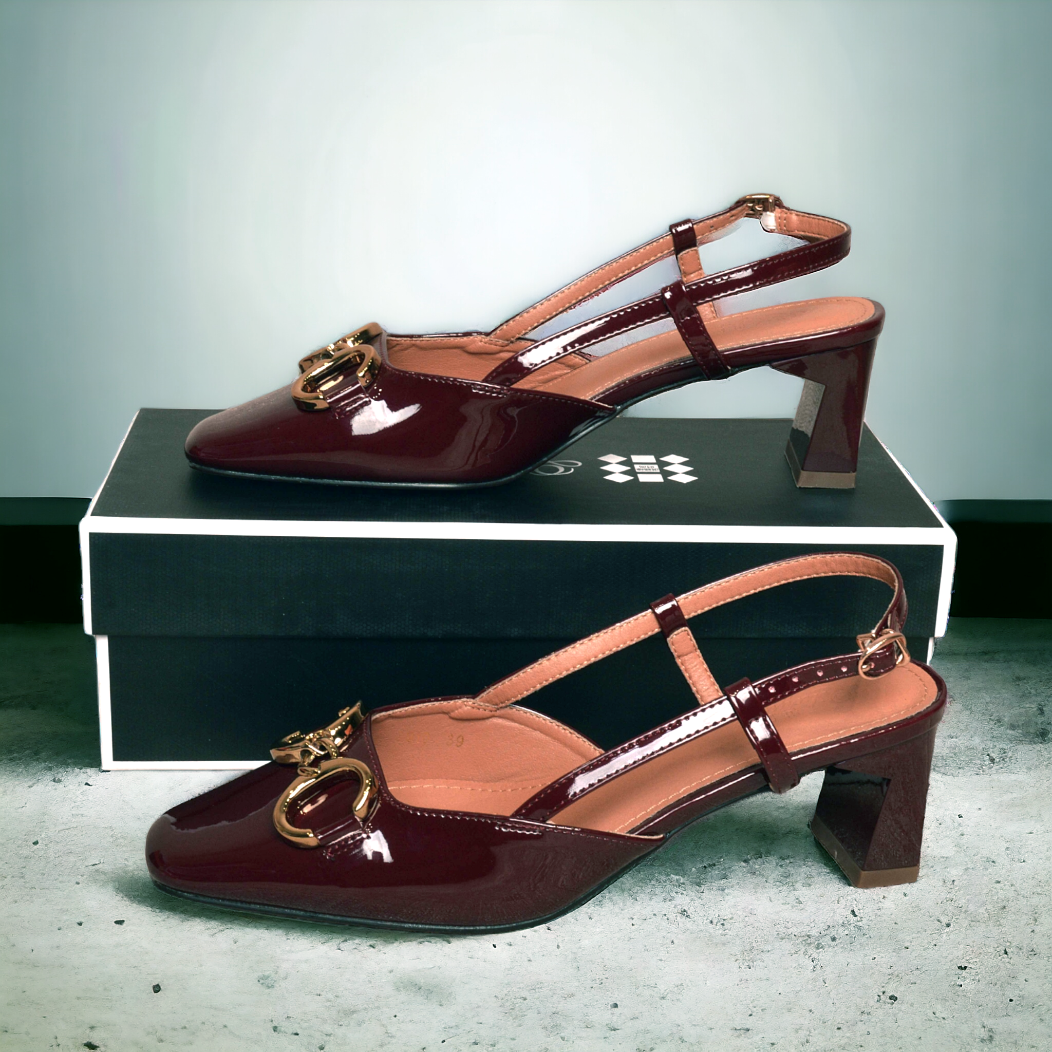 Fashion lady shoe Burgundy - Laxe Online