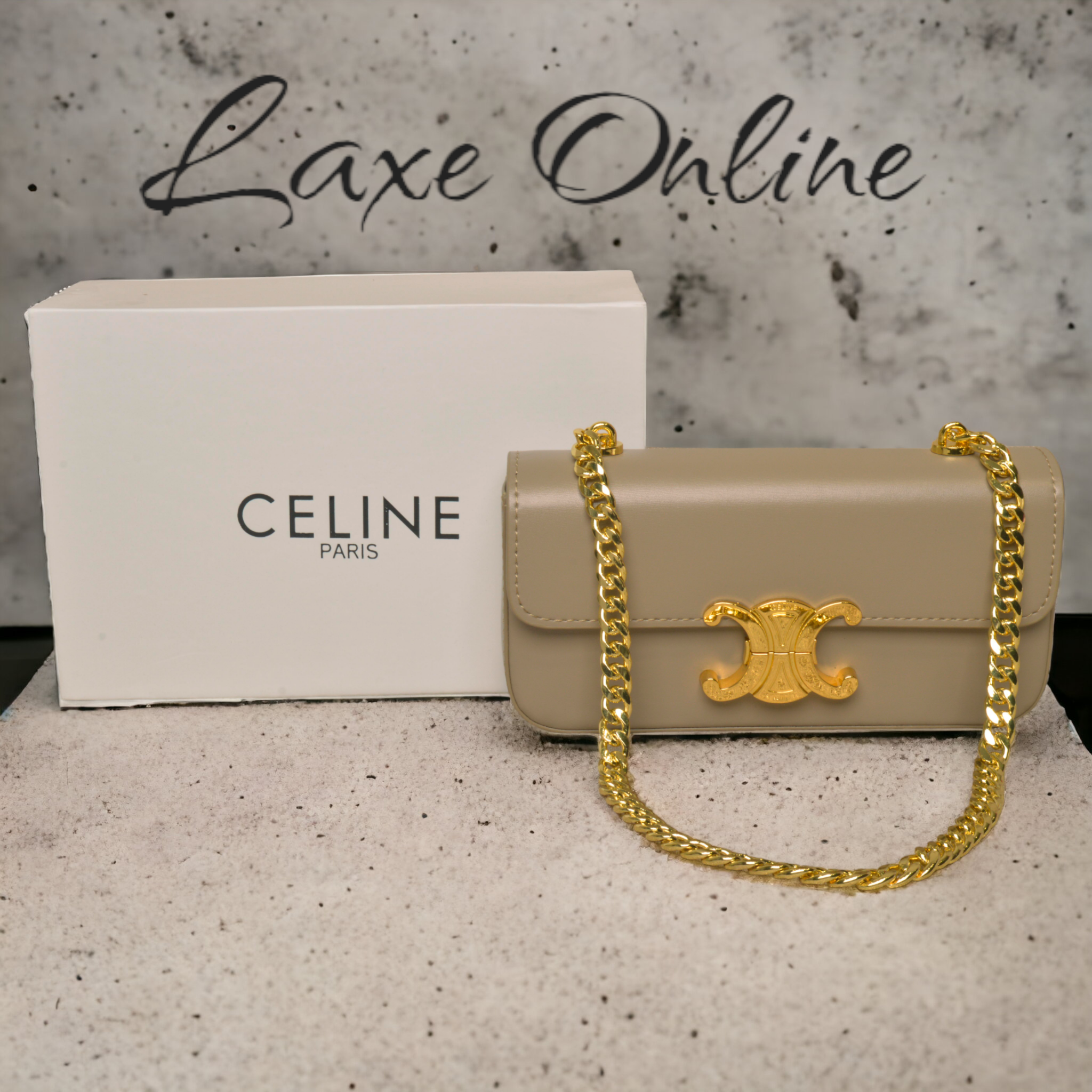 Celine chain shoulder bag in patent calf leather - Laxe Online