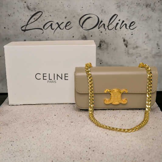 Celine chain shoulder bag in patent calf leather - Laxe Online