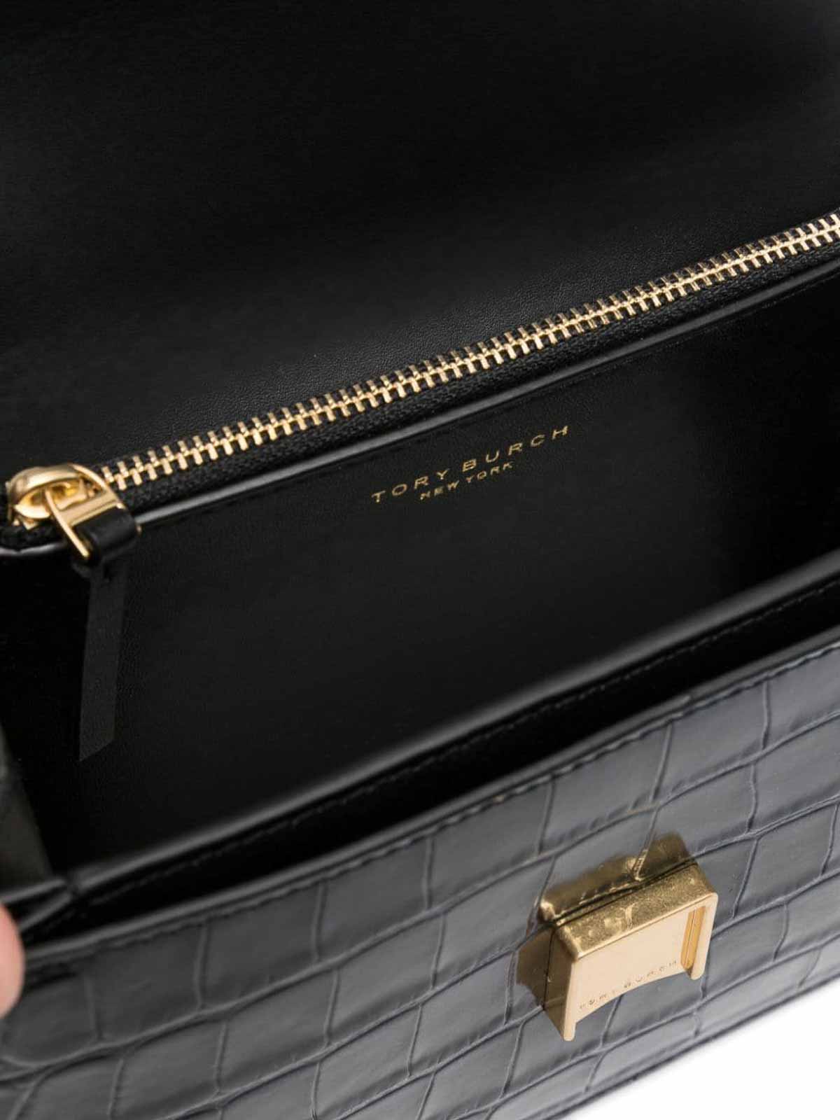 Tory Burch Eleanor bag in crocodile embossed leather - Laxe Online