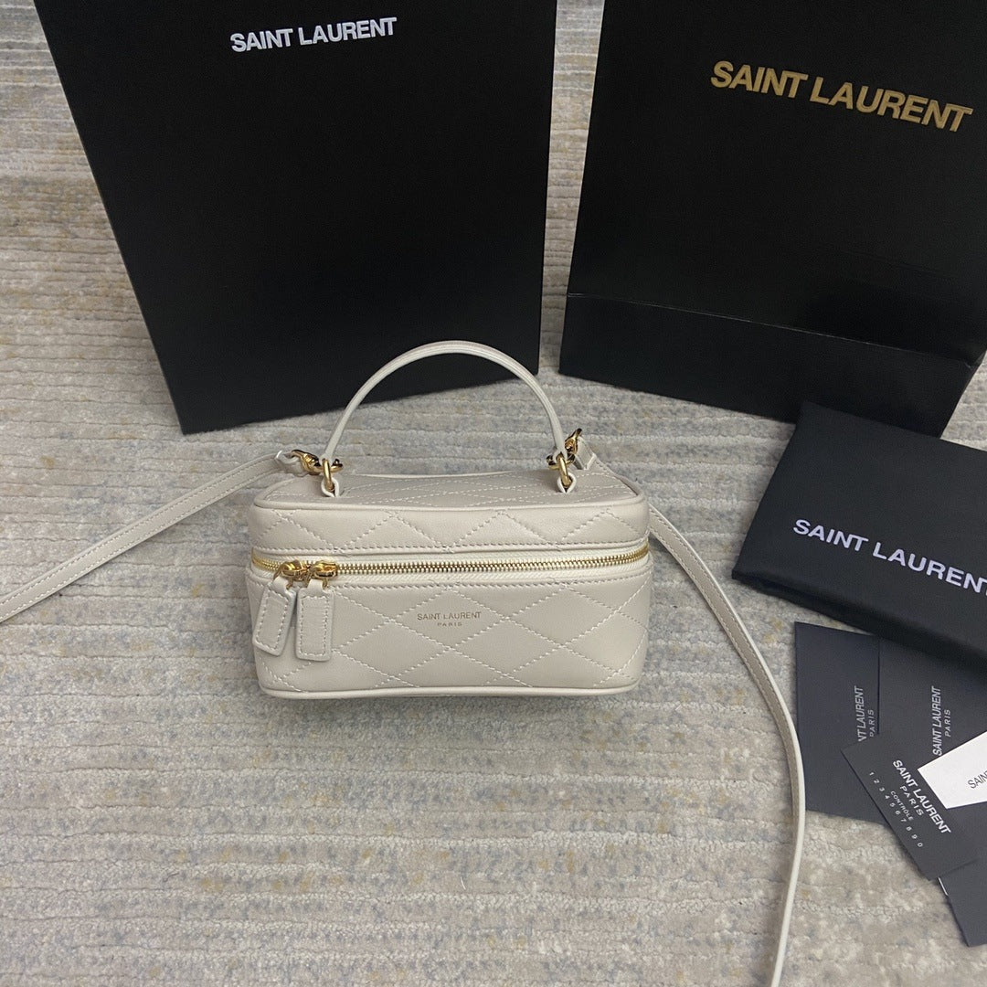 Saint Laurent Quilted East/West Vanity Bag - Laxe Online