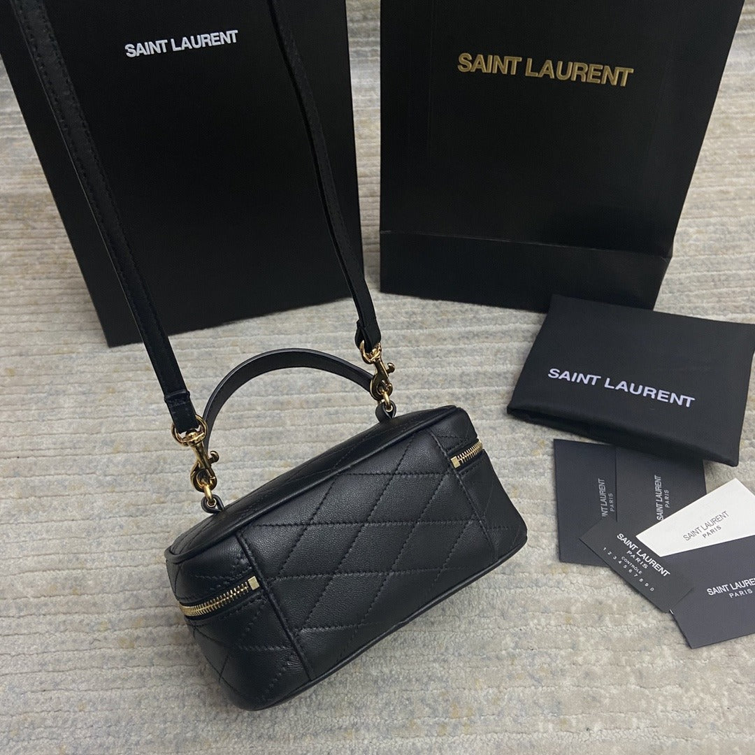 Saint Laurent Quilted East/West Vanity Bag - Laxe Online