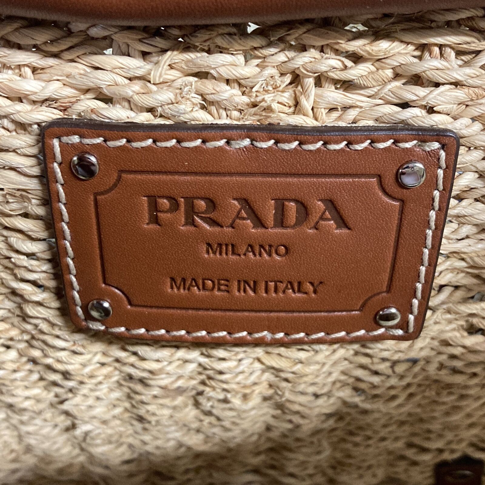 Prada beige raffia handbag - Laxe Online